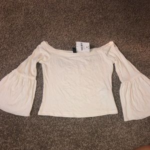 Off the shoulder top with bell sleeves